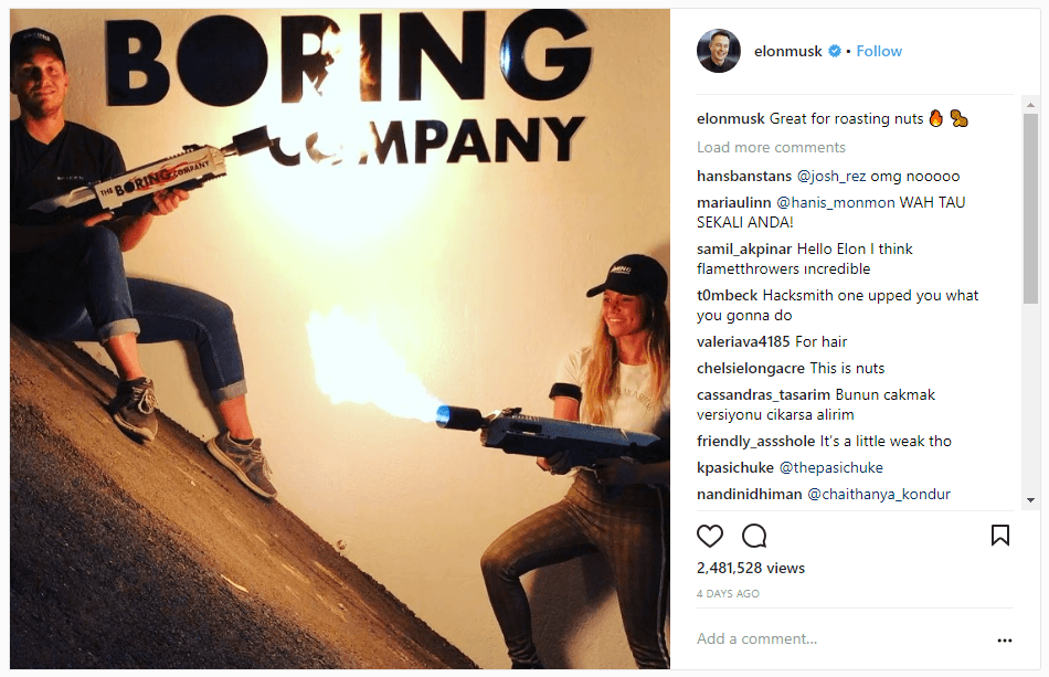 Elon Musk S Flamethrowers Walk A Fine Line Between Publicity Stunt And Pr Nightmare Bernstein Crisis Management
