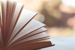 book pages turning soft focus