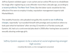 Crisis Management Consultant Talks Epstein and #MeToo Reputation